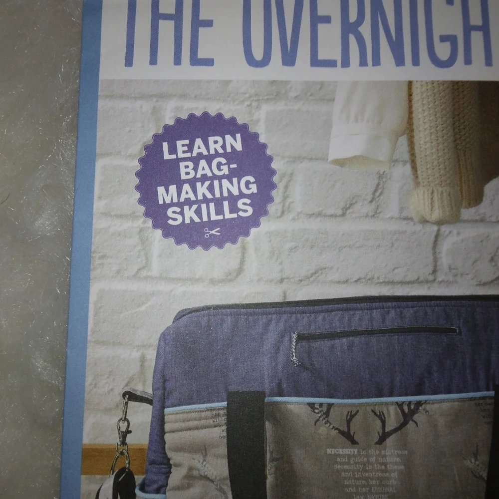 Simply Sewing The Overnight Bag, learn bag making techniques